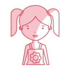 cute little girl character vector illustration design