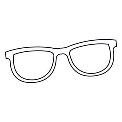 Fototapeta premium glasses accessorie fashion element line vector illustration