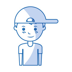 young boy with summer fashion vector illustration design