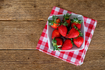Strawberries in the  dish