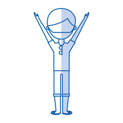 young man with summer fashion vector illustration design