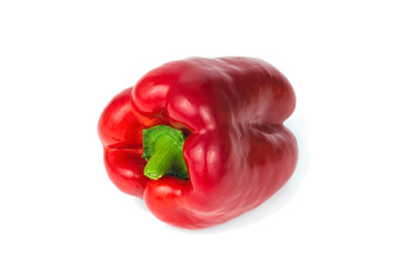 Organics red Bell pepper isolated on white background
