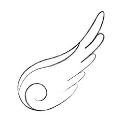 artistic wing isolated icon vector illustration design