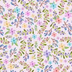 Twigs and floral pattern