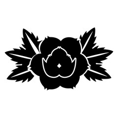 rose flower tattoo icon vector illustration design