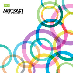 Obraz premium circle colorful abstract vector background