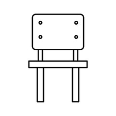 school chair isolated icon vector illustration design