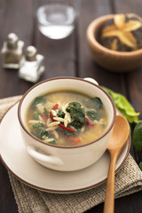 Orzo soup with vegetables