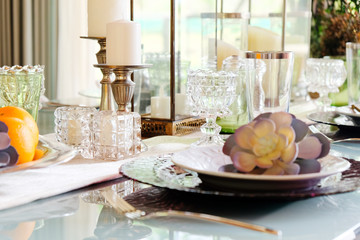 Elegant dining table setting