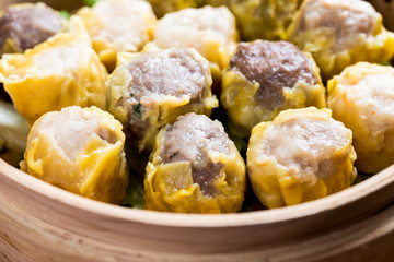 Chinese food dim sum on plate