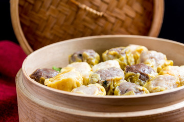 Chinese food dim sum on plate