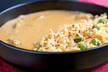 Handmade Indian curry chicken rice