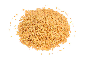 Mustard Seeds Isolated on White Background