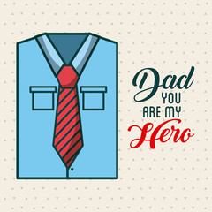 dad you are my hero fathers day related icons and lettering image vector illustration design 