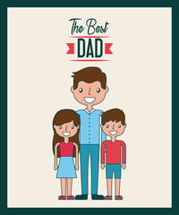 the best dad fathers day related icons and lettering image vector illustration design 