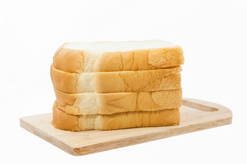 sliced bread isolated on white background