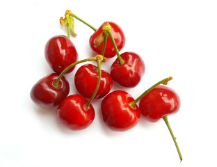 Ripe sweet cherries