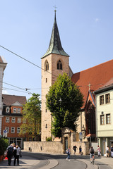 Obraz premium Lorenzkirche, Anger, Erfurt, Thüringen, Deutschland