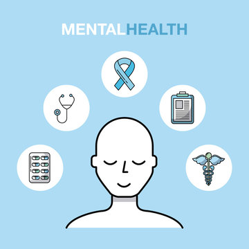 mental health healthcare related icons image vector illustration design 