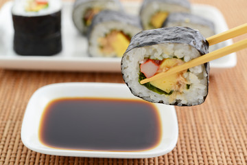 おいしそうな巻き寿司