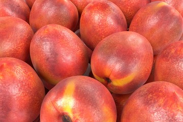 realistic 3d render of nectarines