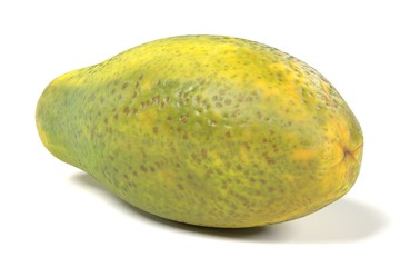 realistic 3d render of papaya on white backround