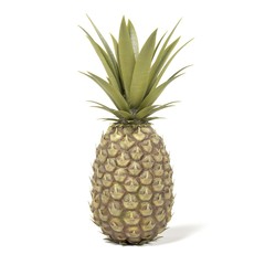 realistic 3d render of pineapple