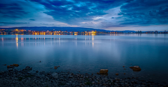 Bodensee Insel Reichenau bei Nacht