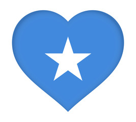 Flag of  Somalia Heart