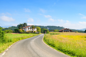 traditional basque countryside houses, Spain