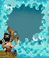 cartoon pirate frame for different usage 