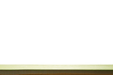 Green table top with isolated background