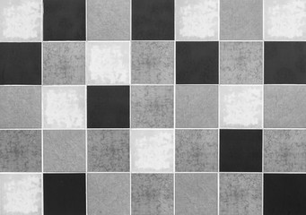Fototapety  Tles Squares Black White Background