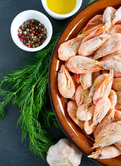 frozen shrimps to be cooked
