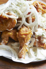 Fried chicken with onion 