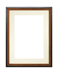 Vintage wooden picture frame with cardboard mat