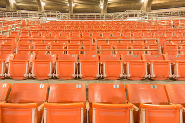 Stadium  and vintage seats with roof cover