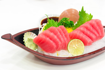 Set of tuna sashimi