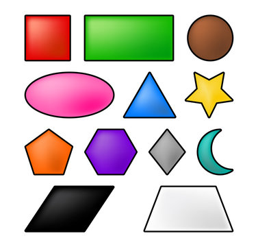 geometric shapes vector symbol icon design.