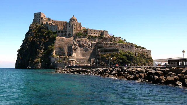 Church, fortress, prision and Monastery of the island Ischia, Bay of Naples