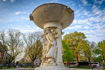 WASHINGTON,USA/APRIL 14,2017: Rear Admiral Samuel Francis Dupont Memorial Fountain