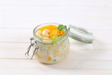 corn flakes with milk and fresh fruit © Viktor