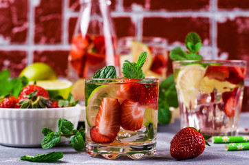 Cold strawberry drink