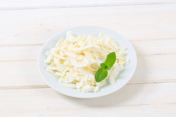 plate of coconut chips