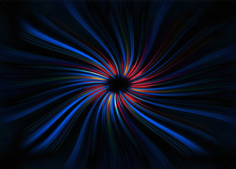 Red and blue light trails background