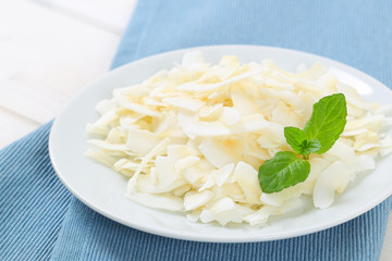 plate of coconut chips