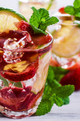 Cold strawberry drink