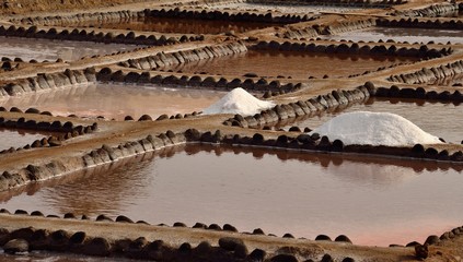 Old salines of mud and stones, Canary  islands