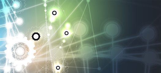 dna and medical and technology background. futuristic molecule structure presentation