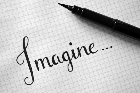 IMAGINE … written in notepad (top view)